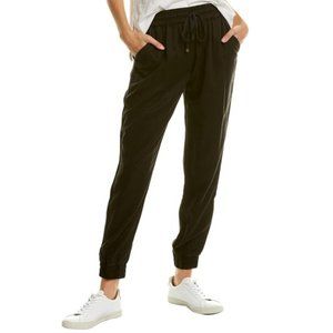 Young Fabulous & Broke Black Joggers 100% Tencel Drawstring Waist Size Small